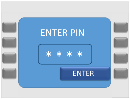 step3暗証番号を入力する「ENTER PIN」